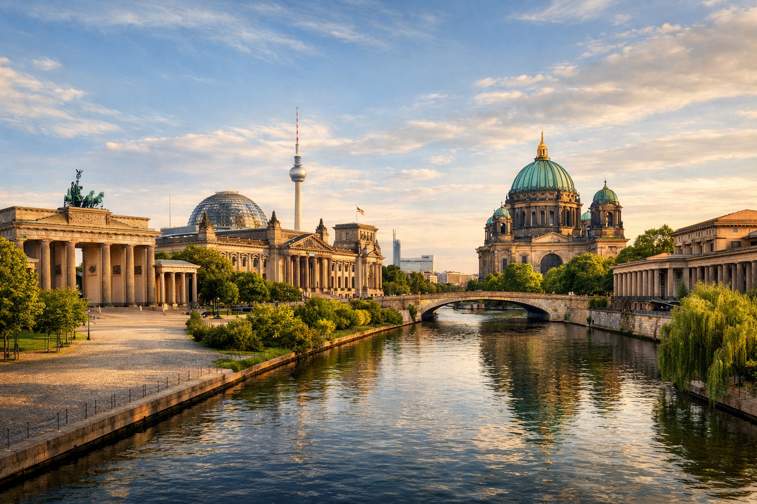 BERLIN - Classic Berlin Brandenburg Gate Reichstag Museum Island