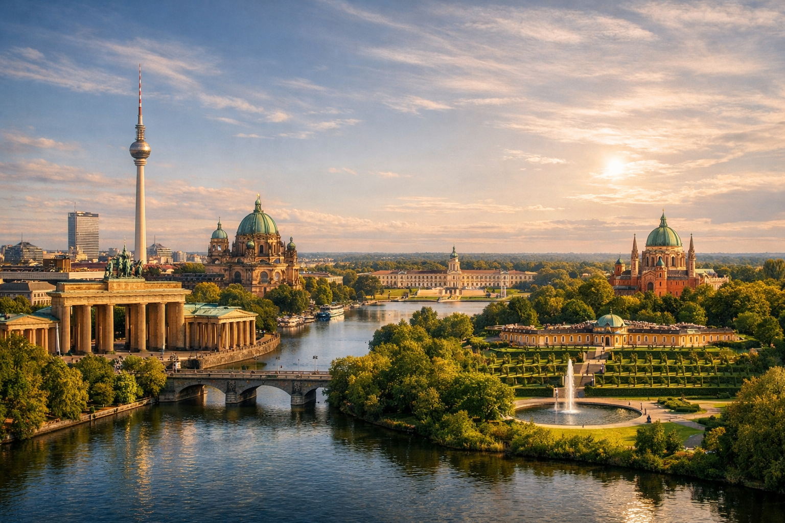 Berlin Potsdam in one route