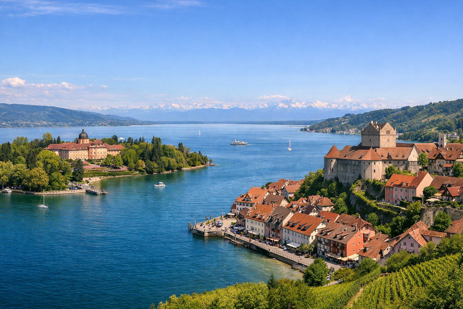 Lake Constance Konstanz Mainau Island Meersburg