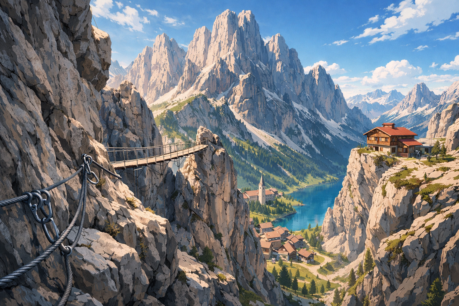 Dolomites - Via ferrata along rocky routes