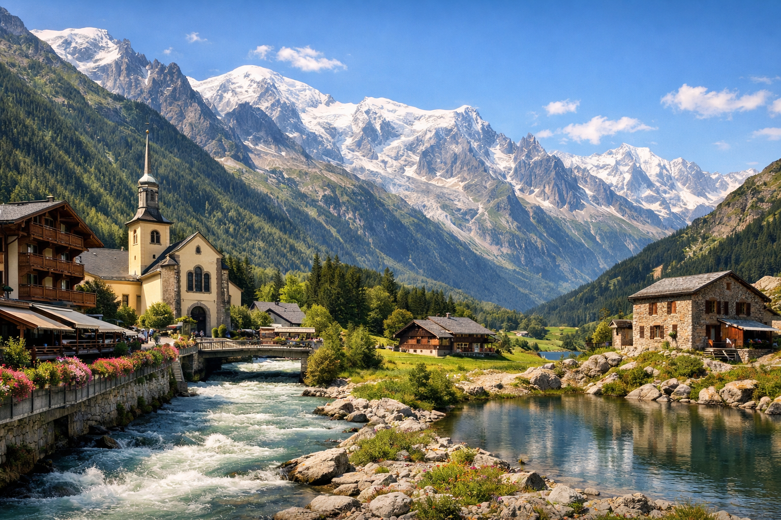 France and the Alpine Rings. Radial hikes in the Chamonix Valley. Season: June - September. Difficulty: medium or high.