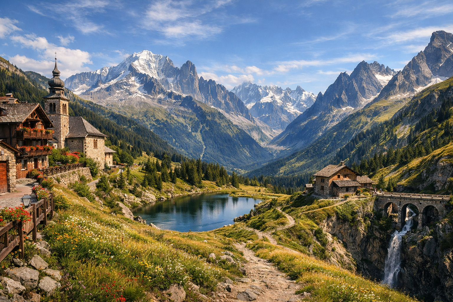 France and the Alpine rings of the Tour du Mont Blanc (Northern part). Season (July–September)
