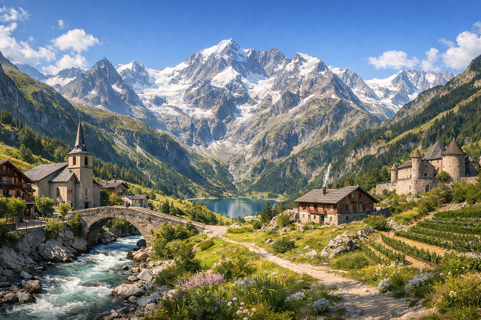 France and the Alpine Rings. Tour around the Combin massif. Season (July-August)