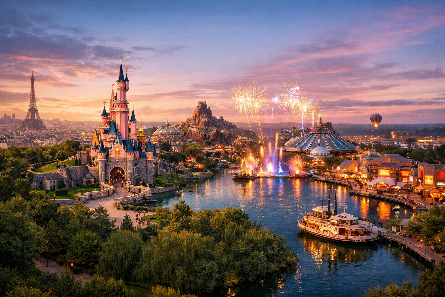 Франция, Париж и Марн-ла-Вале. Развлекательное путешествие в Disneyland Paris с посещением Disneyland Park, Disney Adventure World, вечерних представлений, парадов и торгово-ресторанной зоны Disney Village.