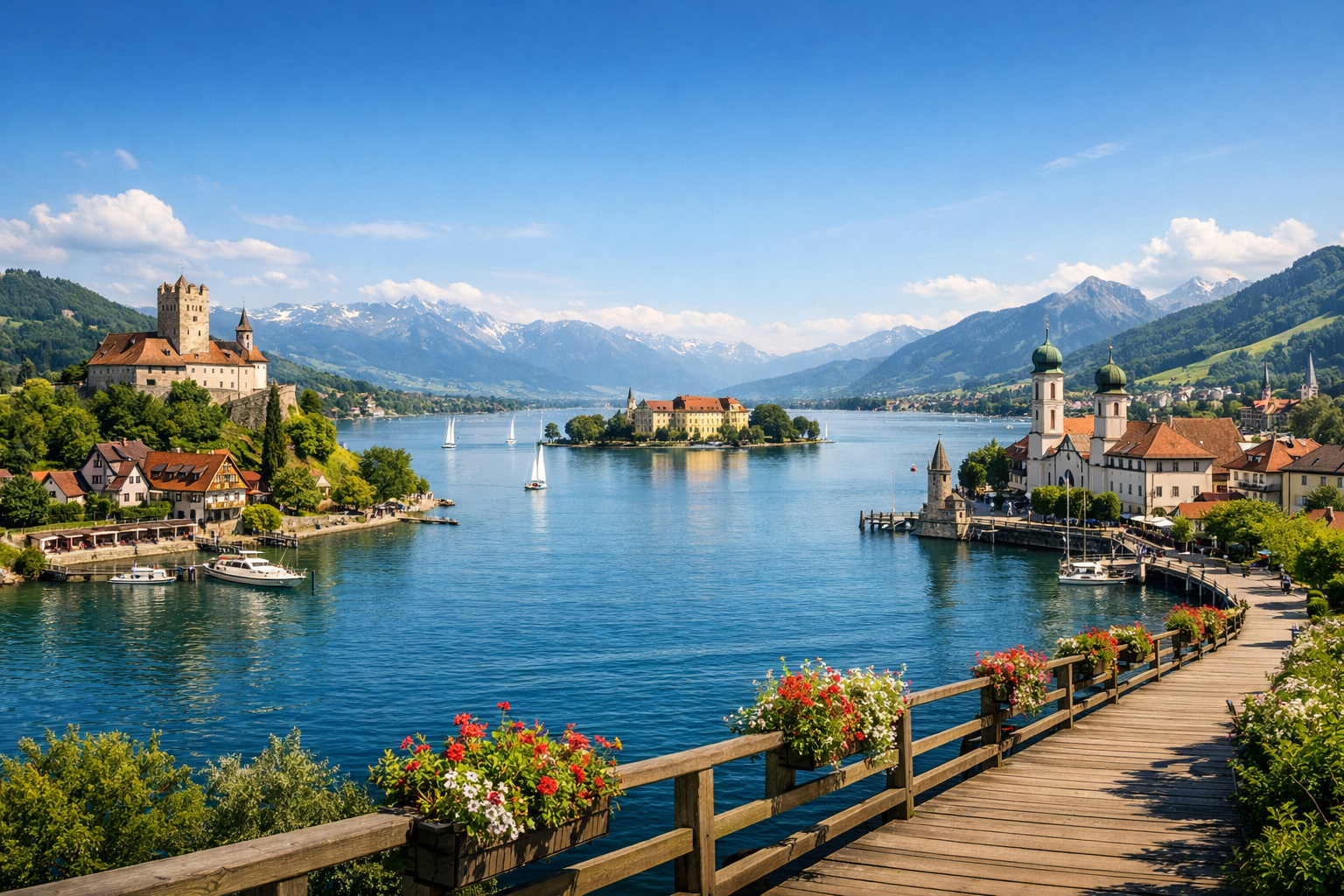 Germany and Austria. Lake Constance (Circular Route). Season: June - August.