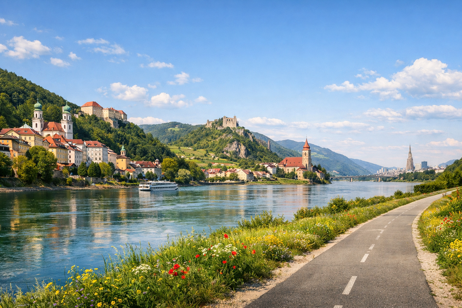 Germany and Austria. Danube Cycle Path (Passau — Vienna). Season: May — September.