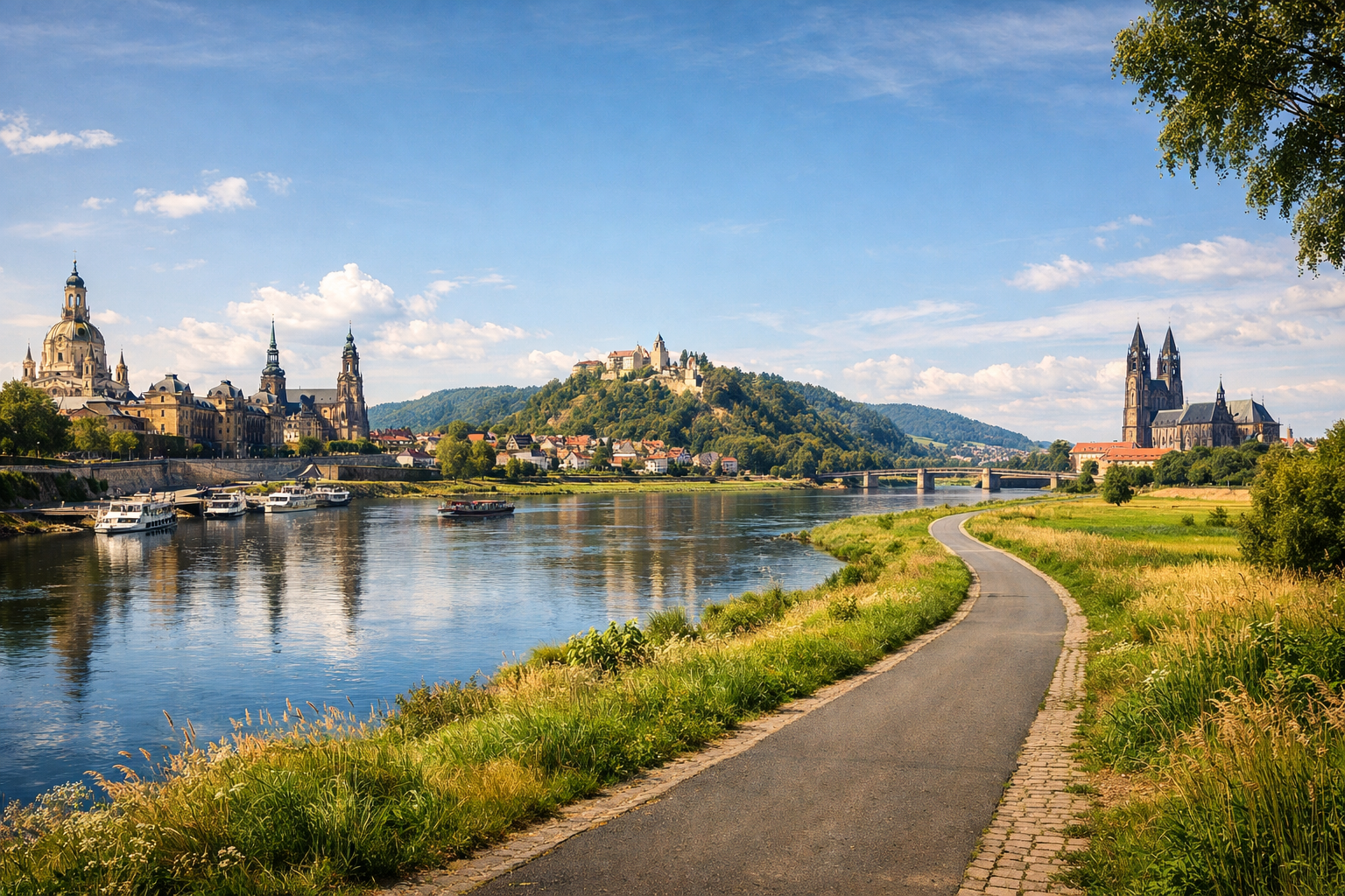 Germany and Austria. Elbe Cycle Route (Dresden - Magdeburg). Season: May - September