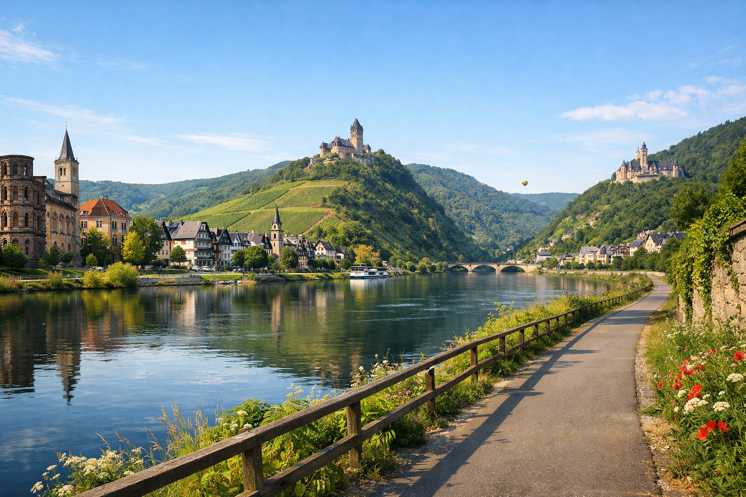 Germany and Austria. Moselle Cycle Route (Trier - Koblenz). Season: May - October