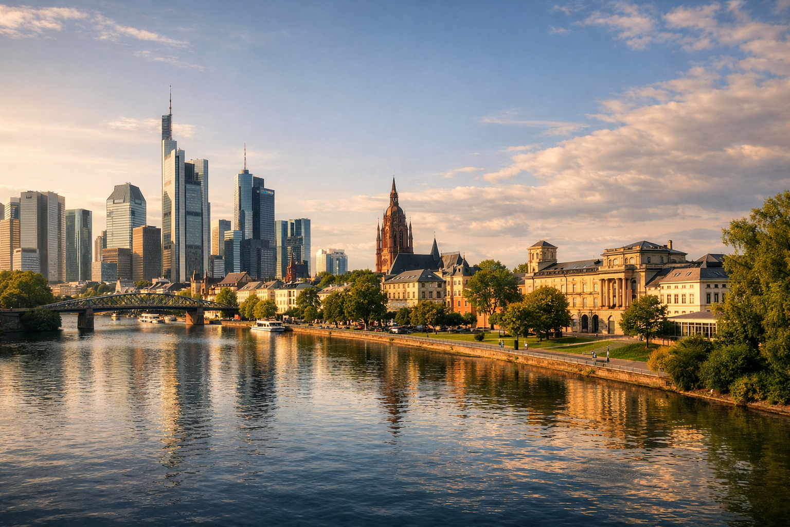 HESSE - Frankfurt skyscrapers Main museums