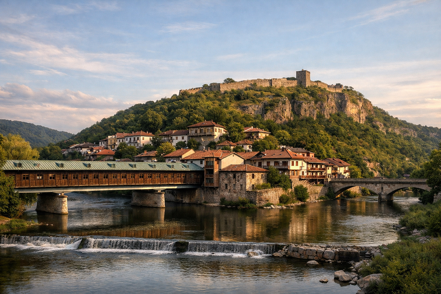 Lovech - the covered bridge, the old quarter, and the fortress