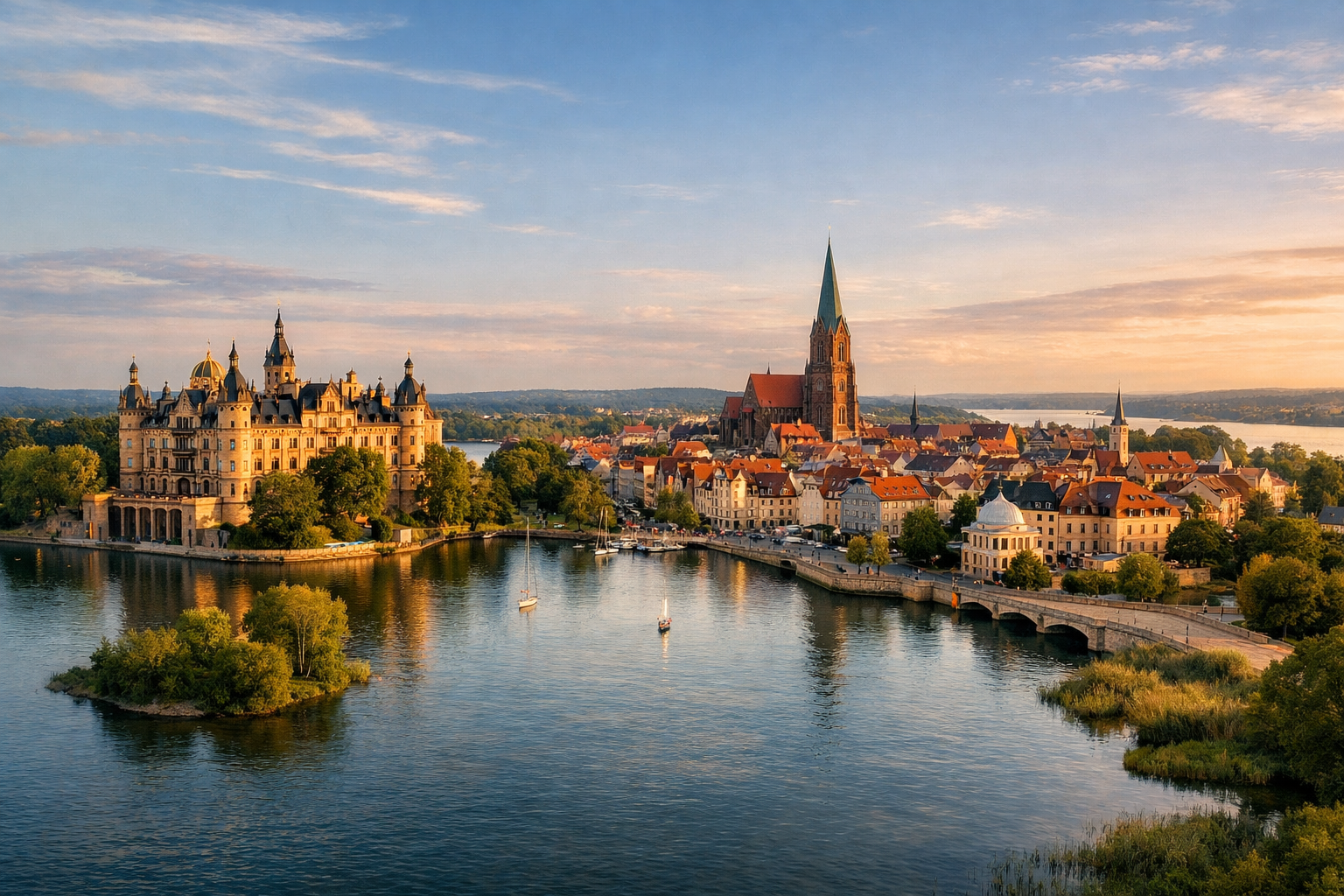 MECKLENBURG-WESTERN POMERANIA Schwerin castle lakes and old town