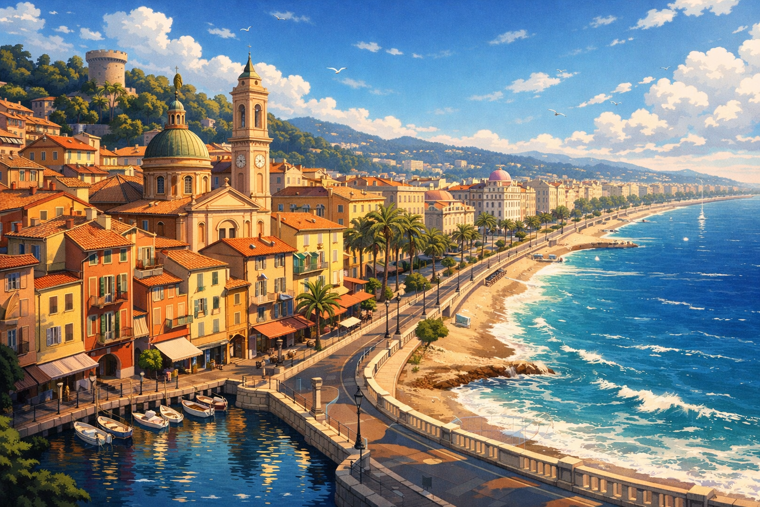 Old Town and Promenade des Anglais, Nice
