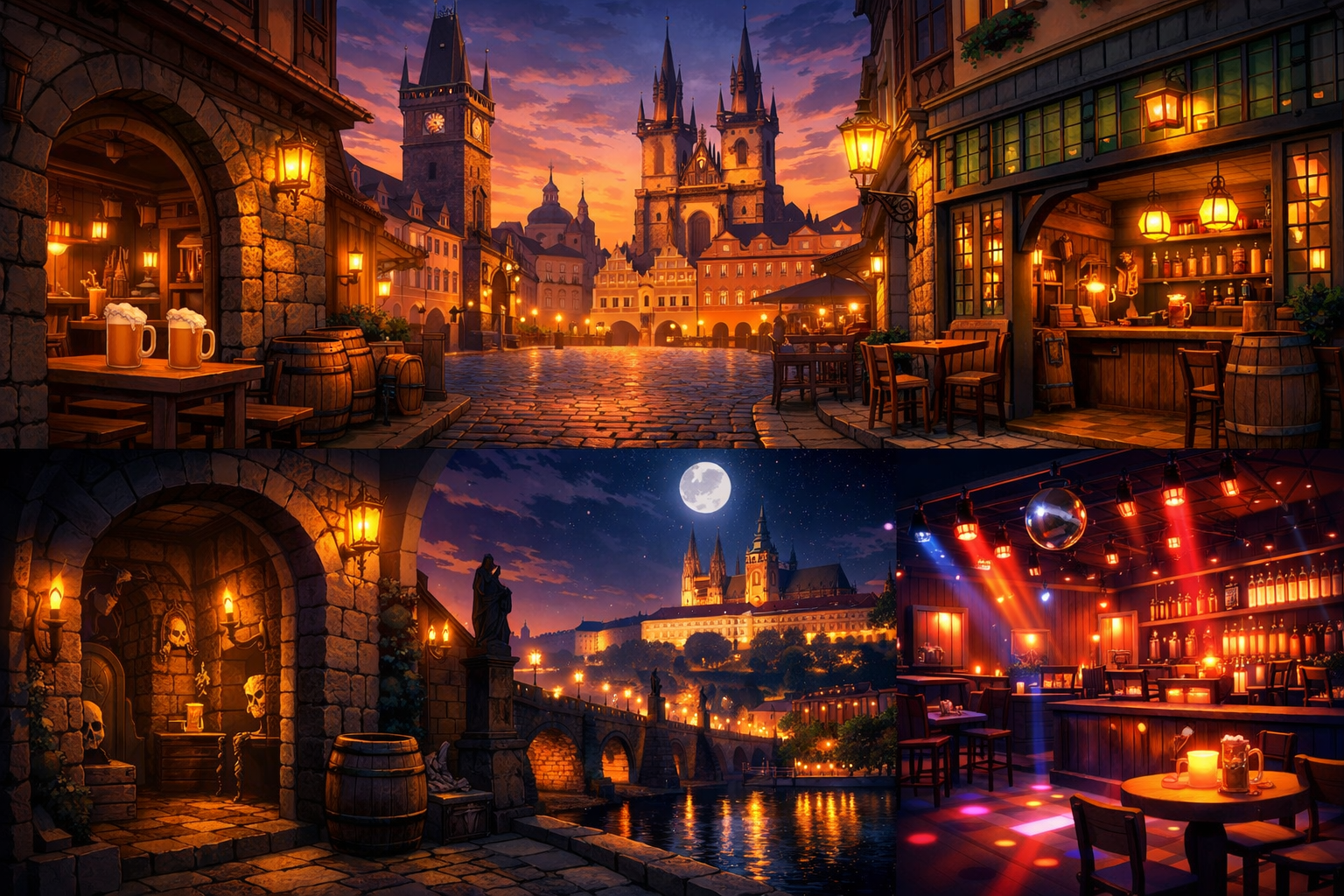 Praga: rutas de cerveza, pubs antiguos, clubes nocturnos, búsqueda por el casco antiguo.