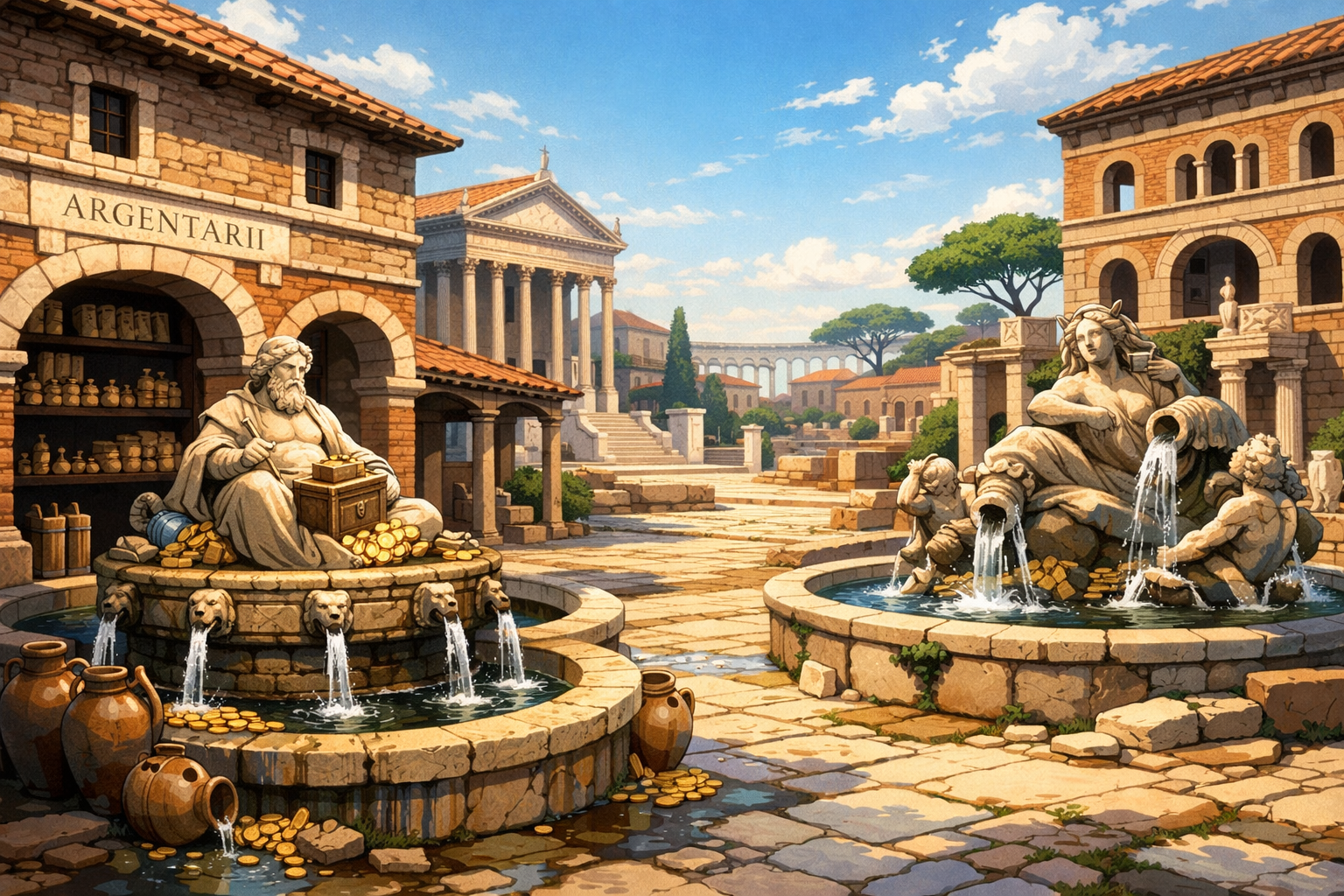 MONEYLENDERS AND FOUNTAINS OF THE ROMAN ERA • OSTIA ANTICA