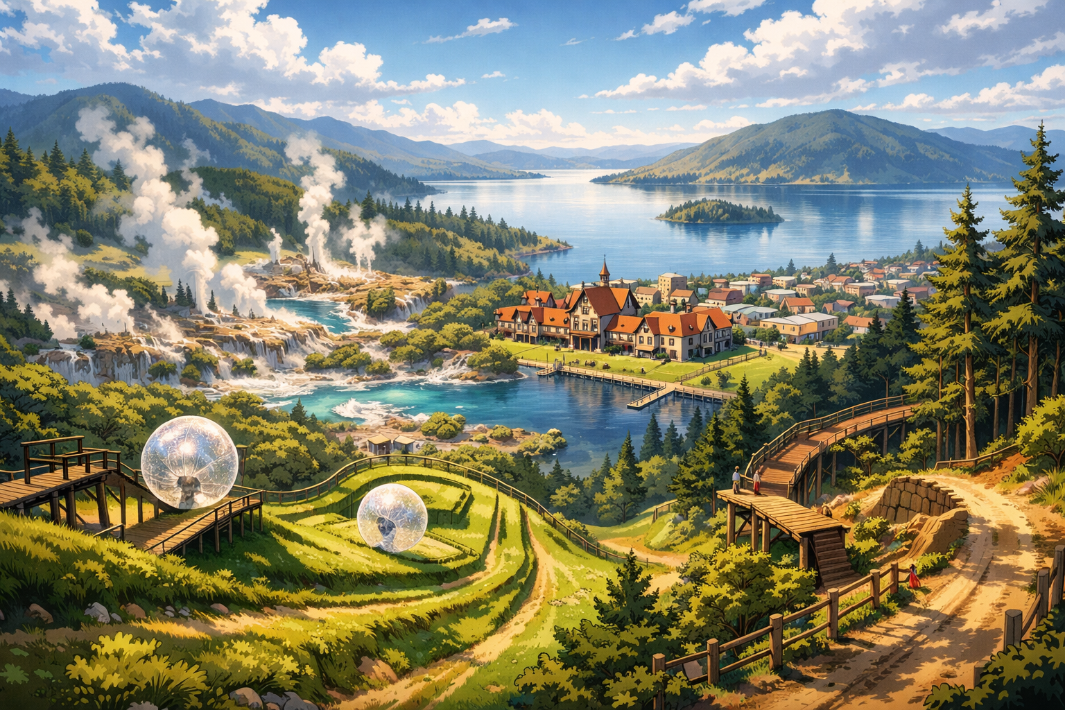 Rotorua - Zorbing, mountain biking and geothermal routes