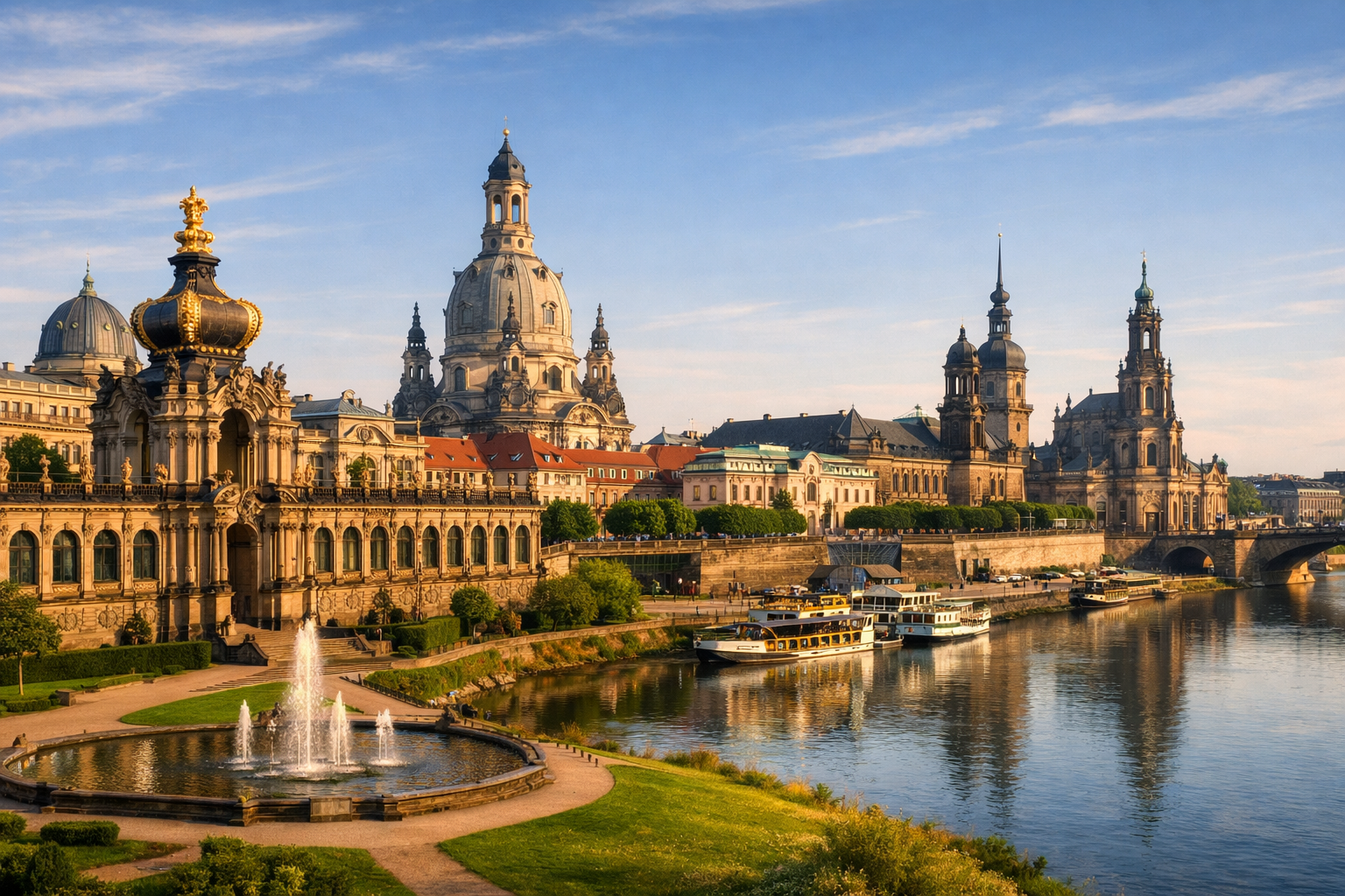 SAXONY - Dresden: Zwinger, Frauenkirche, Elbe