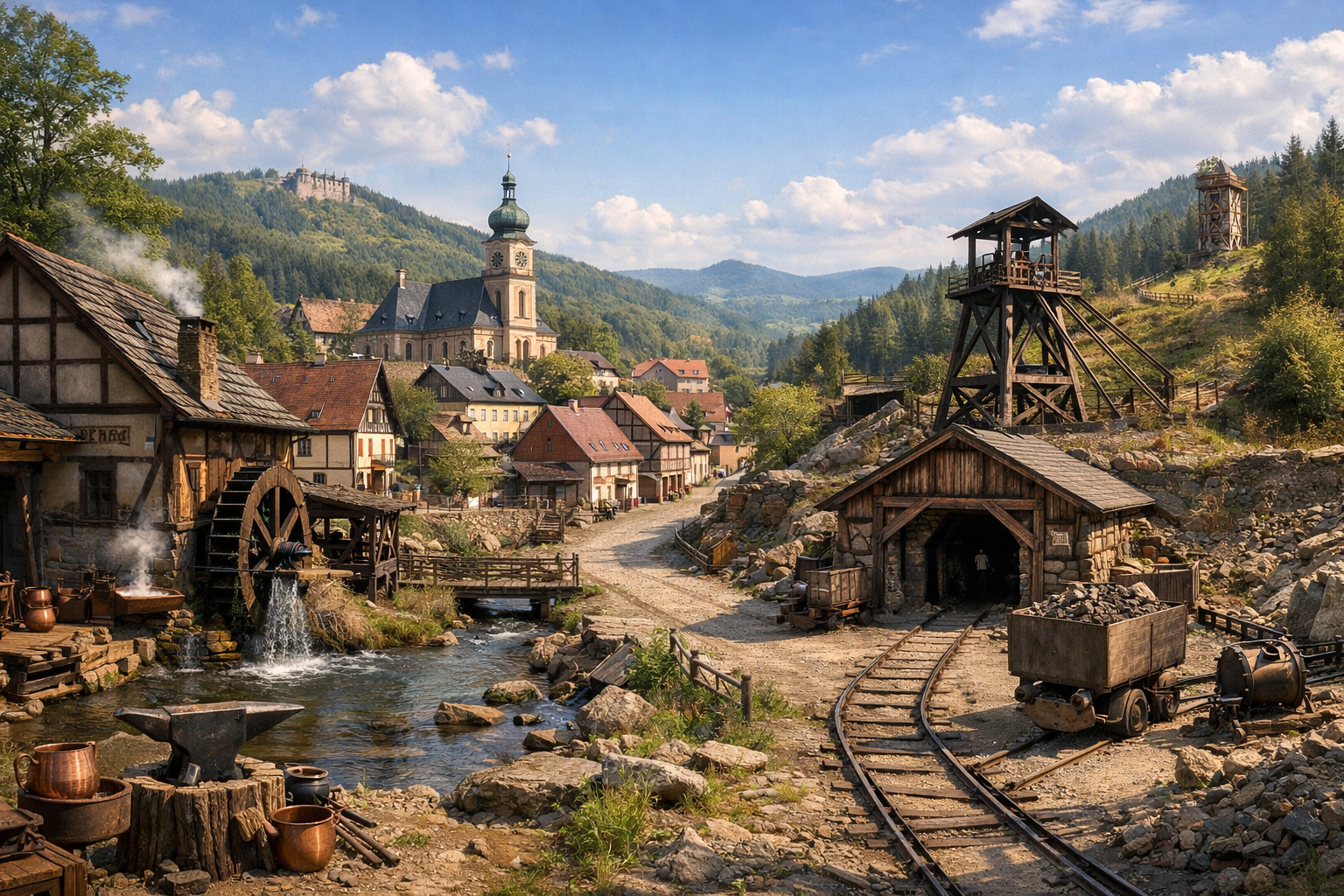 SAXONY - Ore Mountains: crafts, mines