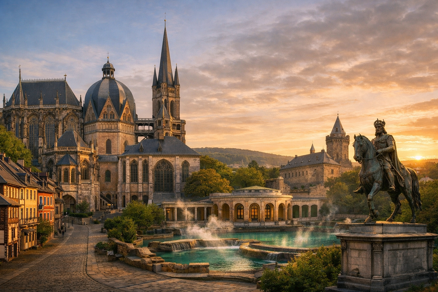NORTH RHINE-WESTPHALIA - Aachen: cathedral, baths, and the history of Charlemagne