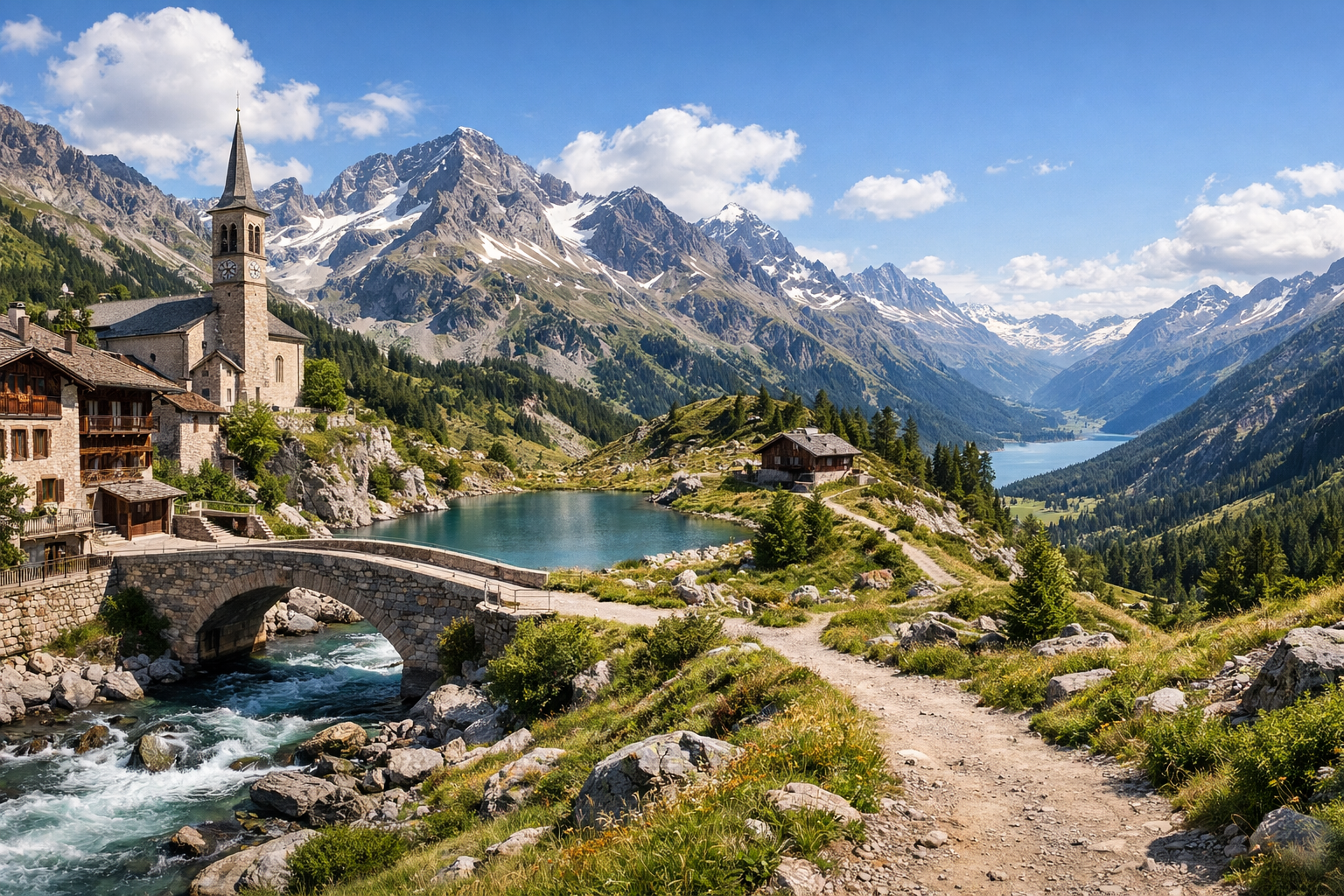 Switzerland. Hiking routes of the Swiss National Park and Engadin. Difficulty: medium. season: July - September.