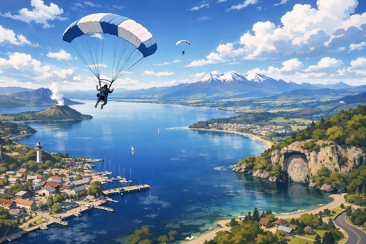 Taupo - Skydiving over Lake Taupo