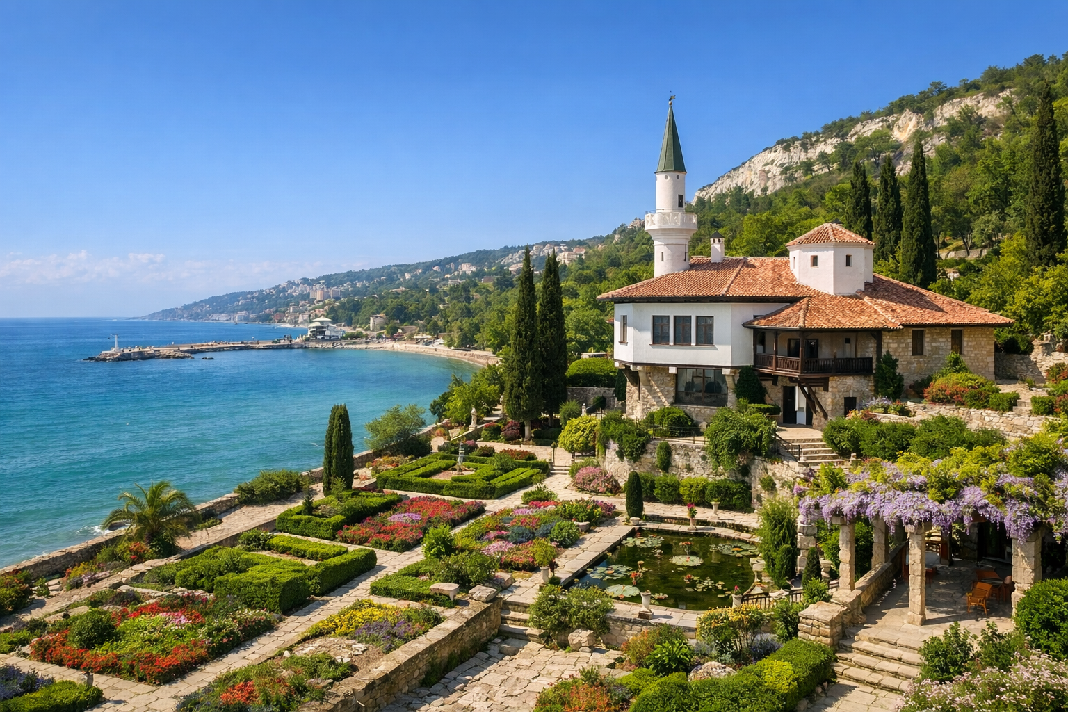Varna Balchik sea botanical garden and palace
